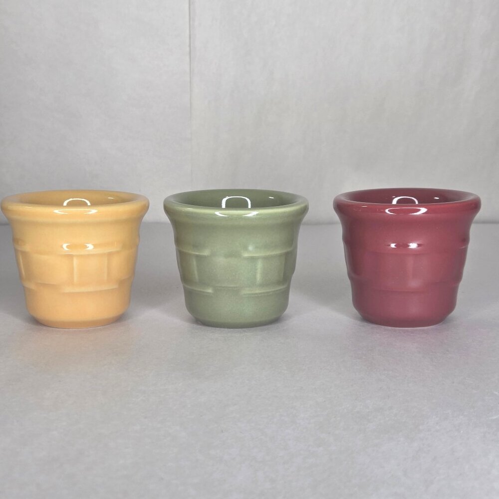 Longaberger Pottery Votive Holder Trio